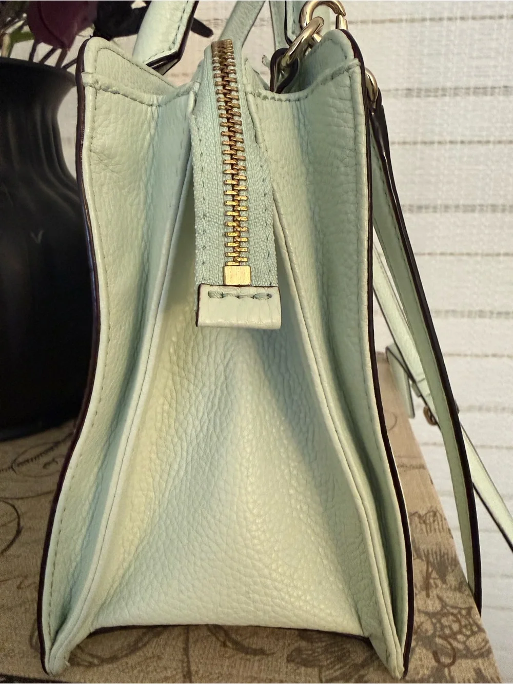 kate spade Mint Green Pebble Leather Satchel